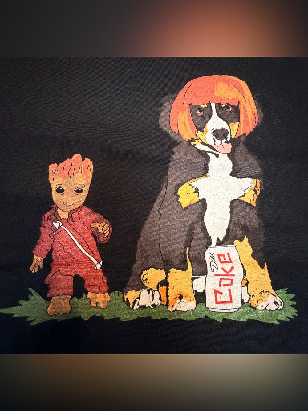 Guardians of the Galaxy I Am Groot Halloween Black Short Sleeve Medium Cotton Sh